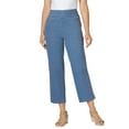 Woman Within Women's Plus Size FlexFit PullOn Denim Capri