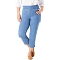 thumbnail image 1 of Woman Within Plus Size Pull-On Flex Elastic-Waist Stretch Denim Capri Jeans, 1 of 6