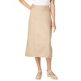 thumbnail image 1 of Woman Within Women's Plus Size Flex-Fit Pull-On Denim Skirt Skirt, 1 of 6