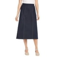 thumbnail image 1 of Woman Within Plus Size Pull-On Flex-Fit Elastic-Waist Stretch Denim Skirt, 1 of 6
