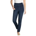 thumbnail image 1 of Woman Within Plus Size  Slim-Leg Pull-On Gap-Free Stretch-Denim Jeans, 1 of 6