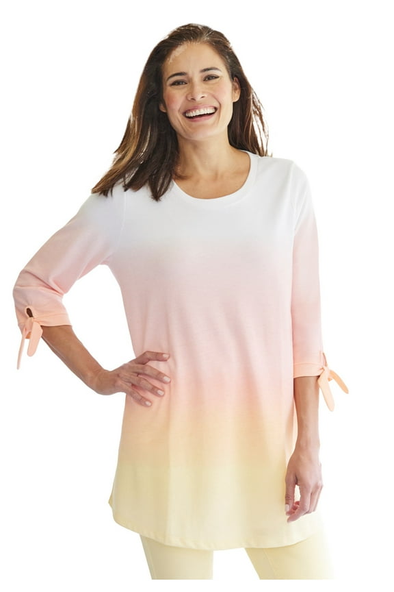 Plus Size French Terry Tie-Sleeve Sweatshirt