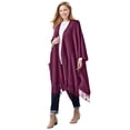thumbnail image 1 of Woman Within Plus Size Fringed Cape Sweater, 1 of 6