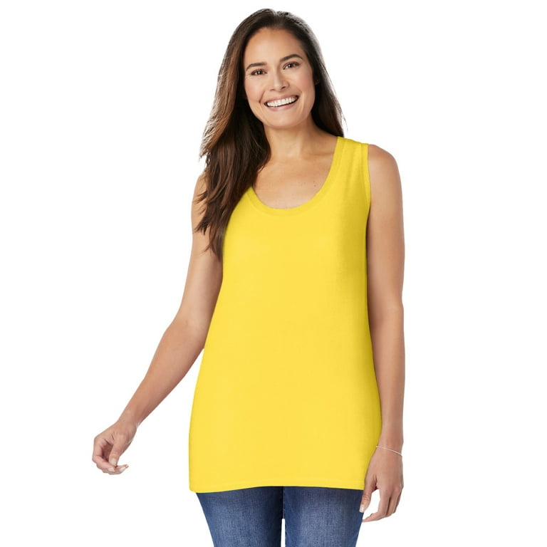 Woman Within Women's Plus Size High-Low Tank Top