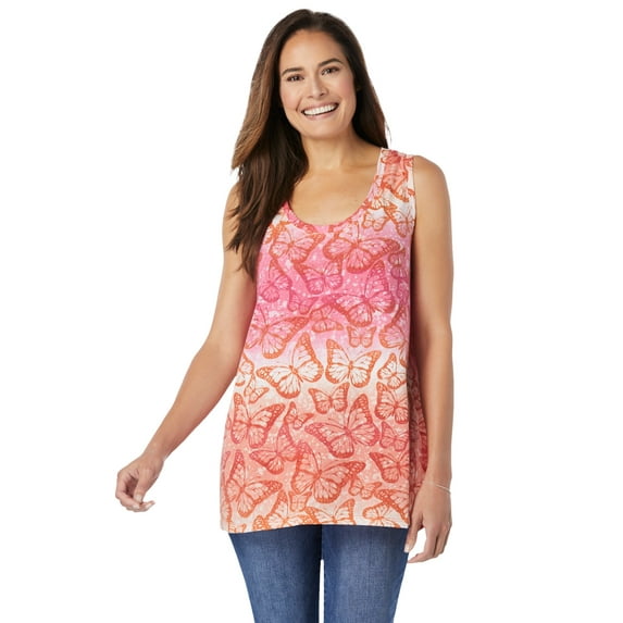 Woman Within Plus Size High-Low Tank