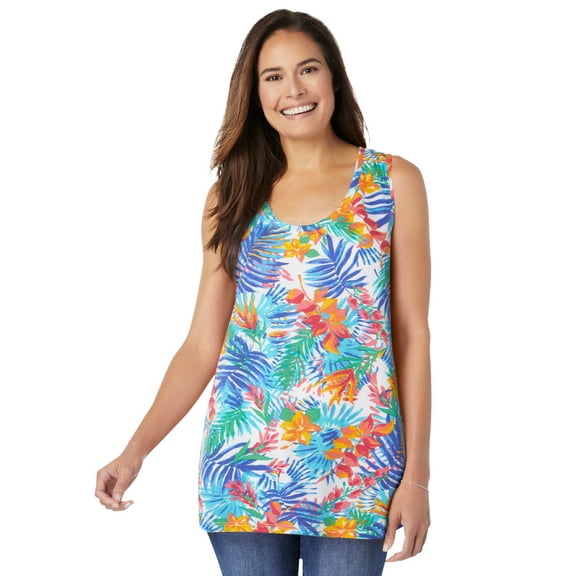 Woman Within Plus Size High-Low Tank