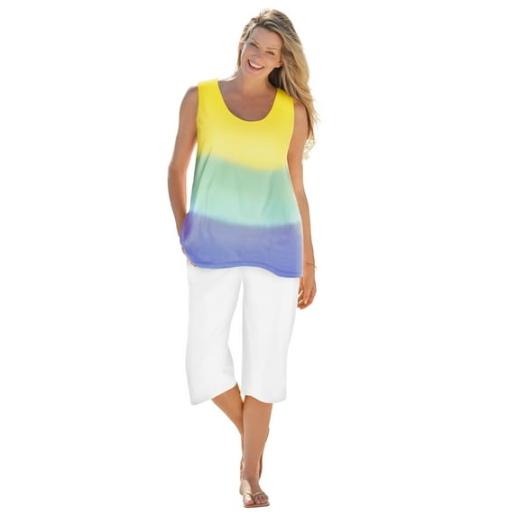 Woman Within Plus Size High-Low Tank