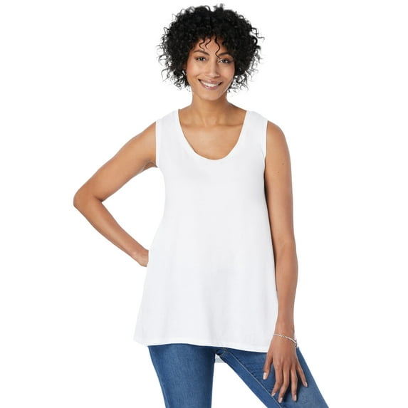 Woman Within Plus Size High-Low Tank
