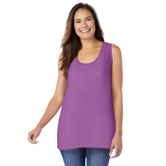 Woman Within Plus Size High-Low Tank