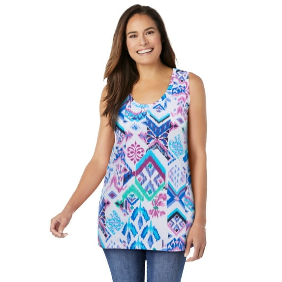 Woman Within Plus Size High-Low Tank
