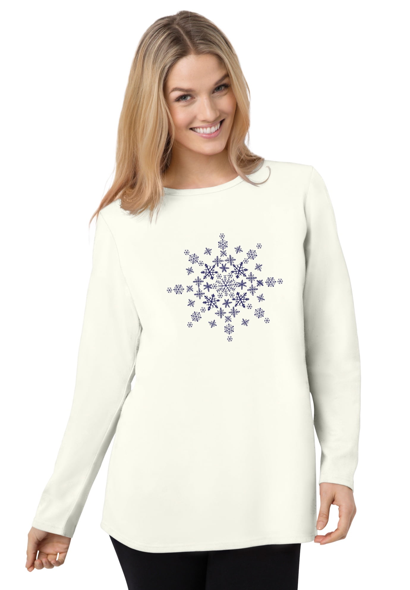 woman within christmas shirts