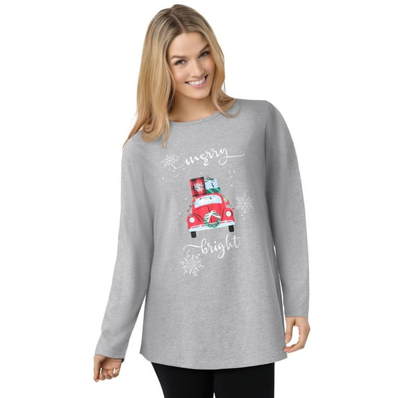 Woman Within Plus Size Holiday Graphic Tee