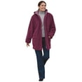 thumbnail image 1 of Woman Within Plus Size Short Hooded Berber Fleece Jacket, 1 of 6