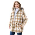 thumbnail image 1 of Woman Within Women's Plus Size Hooded Fleece Coat, 1 of 5