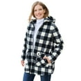 thumbnail image 1 of Woman Within Plus Size Hooded Fleece Coat, 1 of 3