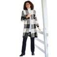 thumbnail image 1 of Woman Within Plus Size Jacquard Open Front Duster Sweater, 1 of 3