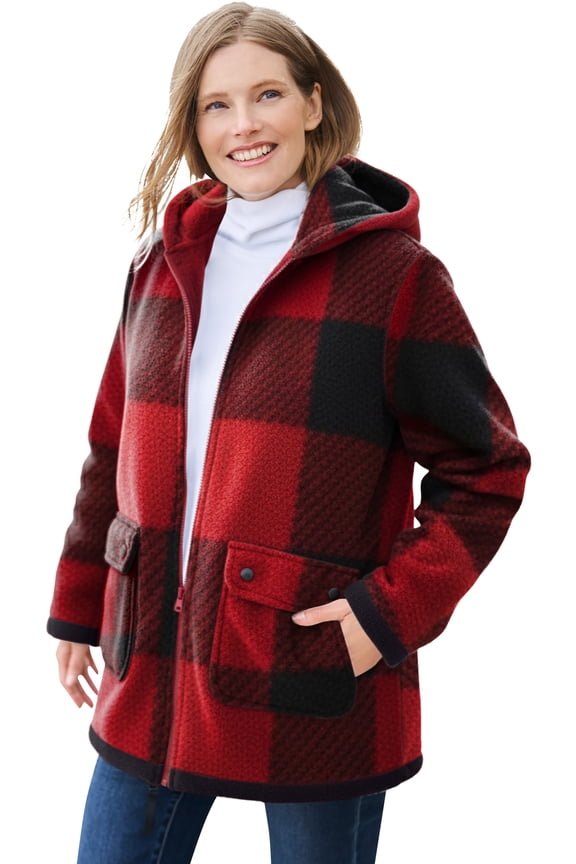 Plus Size Jacquard Open Front Duster Sweater