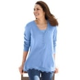 thumbnail image 1 of Woman Within Plus Size Layered-Look Lace Trim Tee, 1 of 5