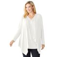 thumbnail image 1 of Woman Within Women's Plus Size Layered Look Long Top With Sequined Inset Shirt, 1 of 5