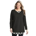 thumbnail image 1 of Woman Within Plus Size Layered Look Sweatshirt, 1 of 4
