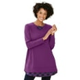 thumbnail image 1 of Woman Within Plus Size Layered Look Sweatshirt, 1 of 4