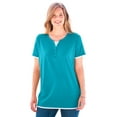 thumbnail image 1 of Woman Within Plus Size Layered-Look Tee, 1 of 6