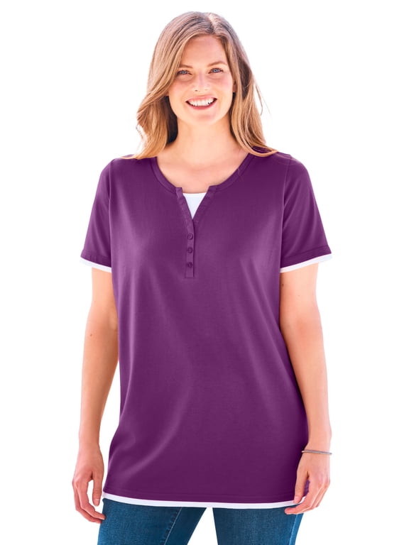 Plus Size Layered-Look Tee
