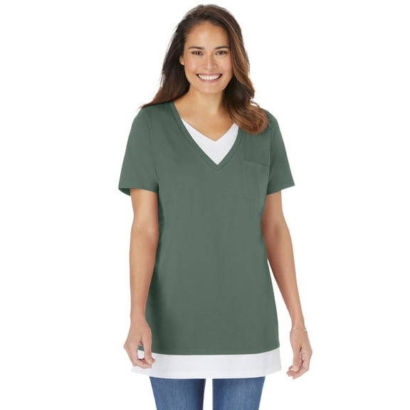 Woman Within Plus Size Layered-Look Tunic