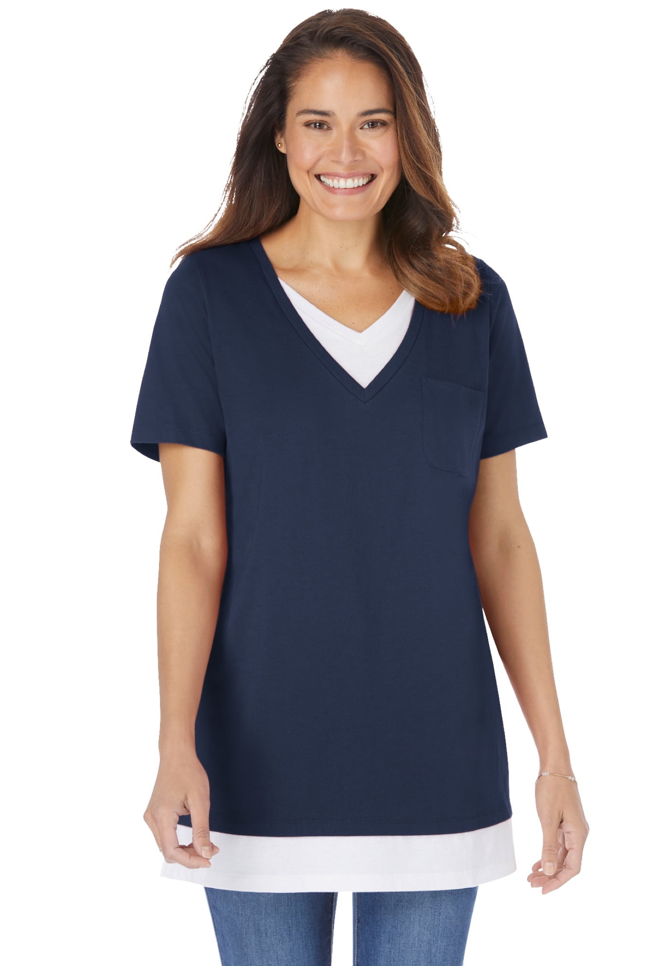Plus Size Layered-Look Tunic