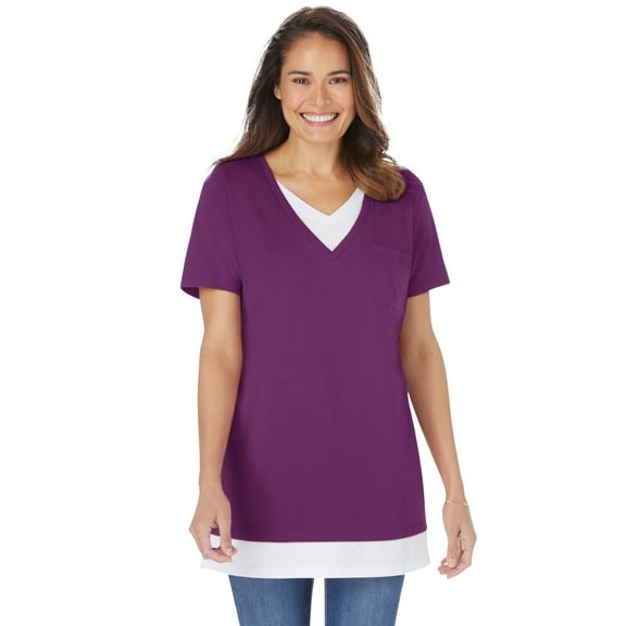 Woman Within Plus Size Layered-Look Tunic