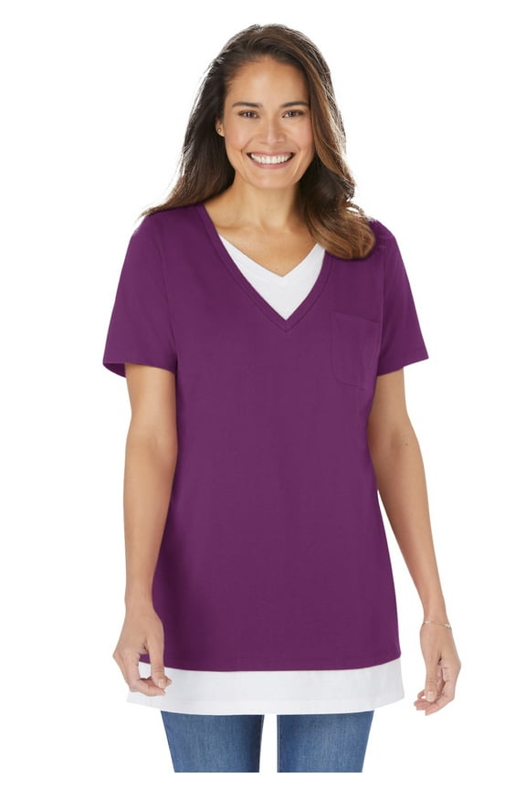Plus Size Layered-Look Tunic