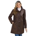 thumbnail image 1 of Woman Within Plus Size Leather Swing Coat, 1 of 3