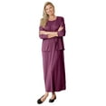 thumbnail image 1 of Woman Within Plus Size Lettuce Trim Knit Jacket Dress, 1 of 5