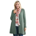 thumbnail image 1 of Woman Within Plus Size Lightweight Open Front Cardigan Sweater, 1 of 6