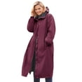 thumbnail image 1 of Woman Within Plus Size Long Hooded Taslon Jacket, 1 of 3