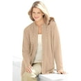thumbnail image 1 of Woman Within Plus Size Long-Sleeve Pointelle Cardigan Sweater, 1 of 5