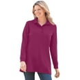 thumbnail image 1 of Woman Within Plus Size Long-Sleeve Polo Shirt, 1 of 6