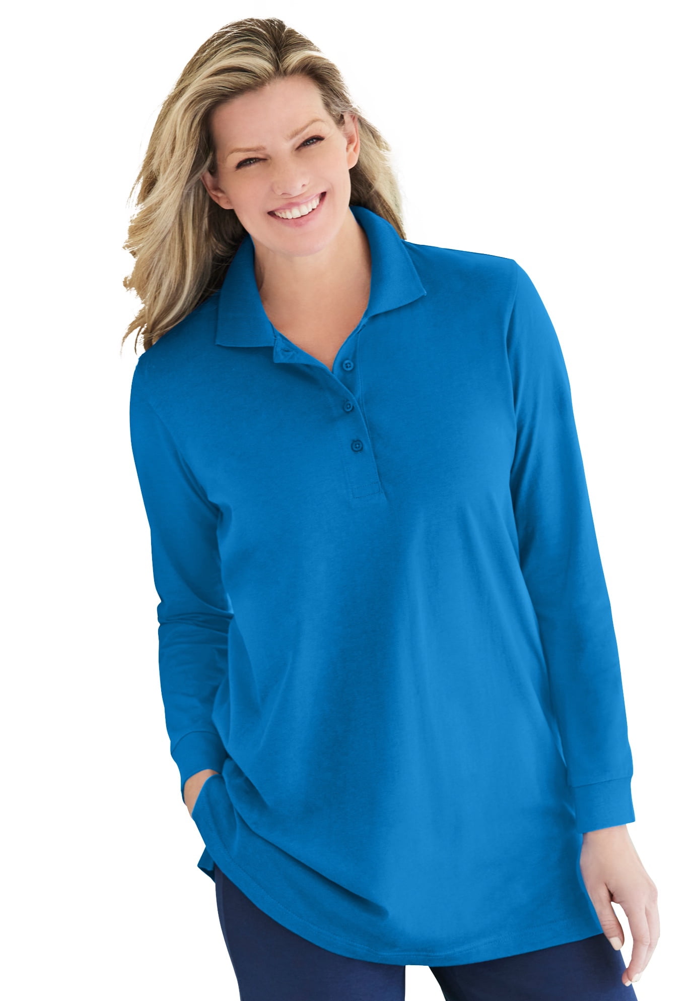 woman within polo shirts