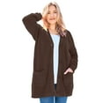 Woman Within Women's Plus Size ButtonFront Shaker Cardigan
