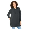 thumbnail image 1 of Woman Within Plus Size Longer-Length Hoodie Sweatshirt., 1 of 6