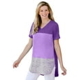 thumbnail image 1 of Woman Within Plus Size Marled V-Neck Tunic, 1 of 3