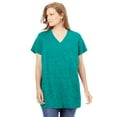 thumbnail image 1 of Woman Within Plus Size Marled V-Neck Tunic, 1 of 6