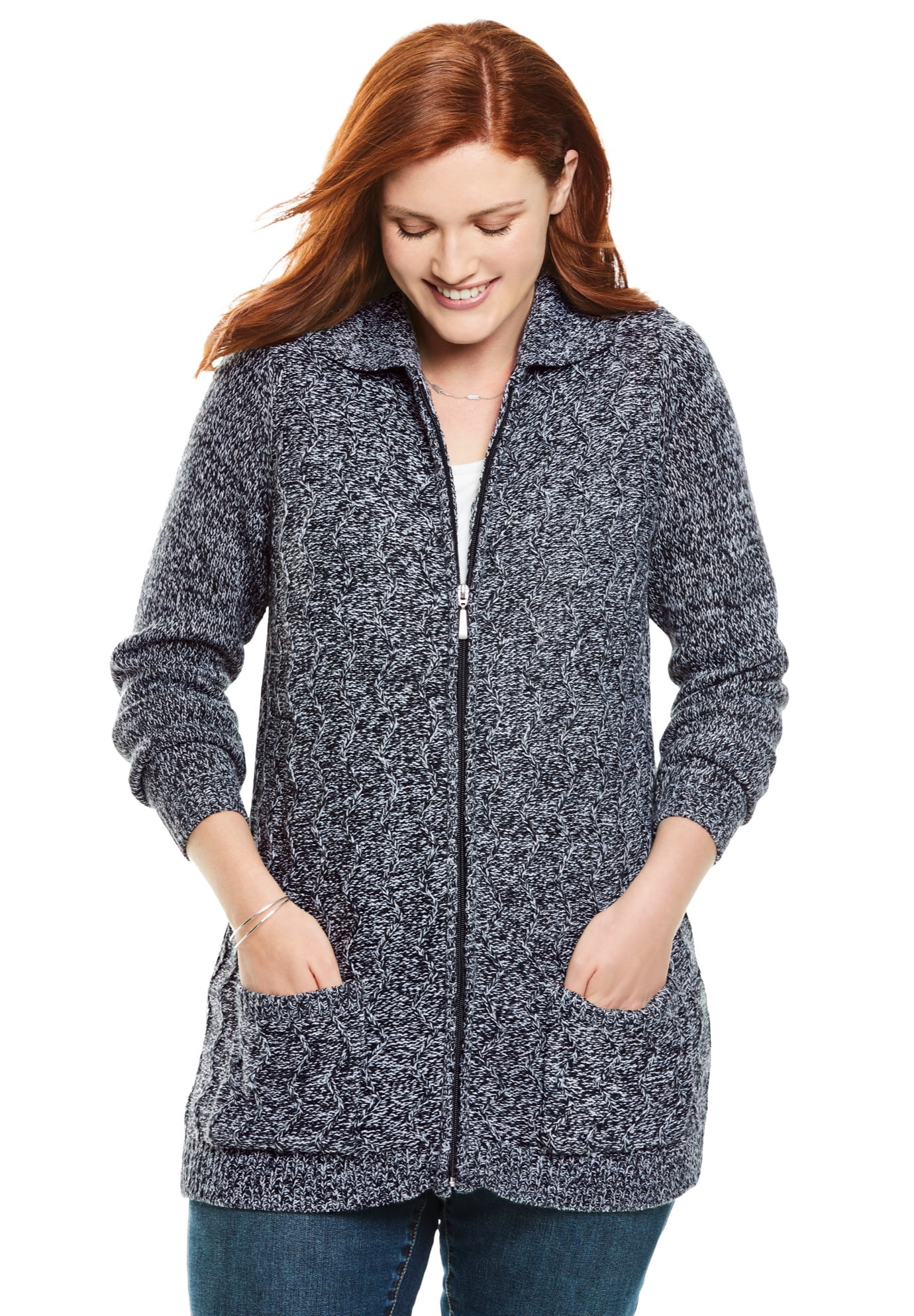 ウーマン ウィズイン レディース ニット・セーター アウター Woman Within Women's Plus Size Waffle Knit Turtleneck Sweater 送料無料 ウーマン ウィズイン レディース ニット・セーター