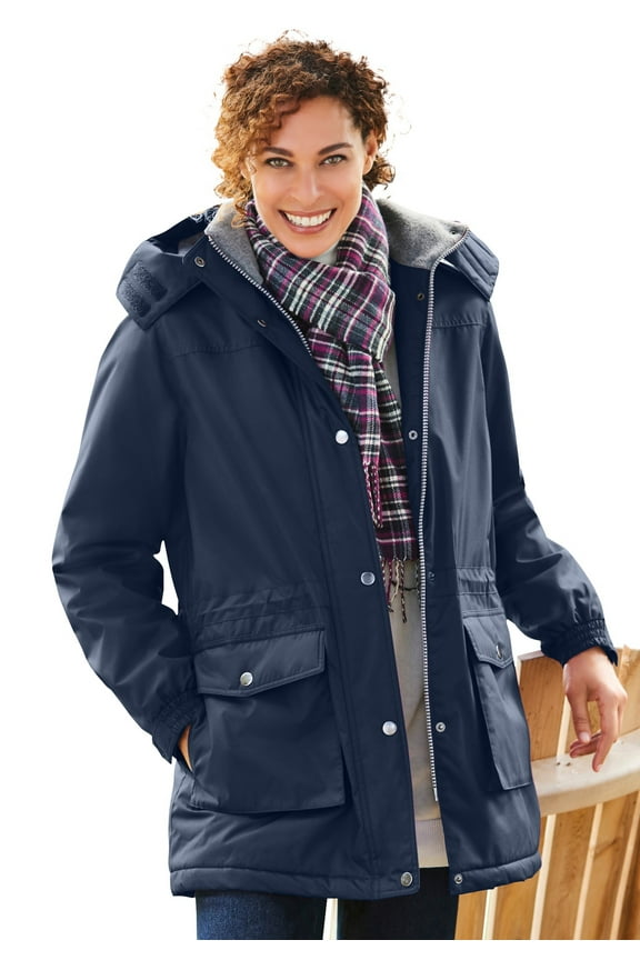 Plus Size Petite Microfiber Parka