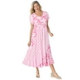 thumbnail image 1 of Woman Within Plus Size Mixed Print Maxi Dress, 1 of 4