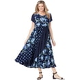 thumbnail image 1 of Woman Within Plus Size Petite Mixed Print Maxi Dress, 1 of 6
