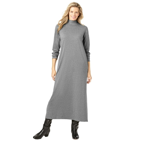 Woman Within Plus Size Mockneck Dress