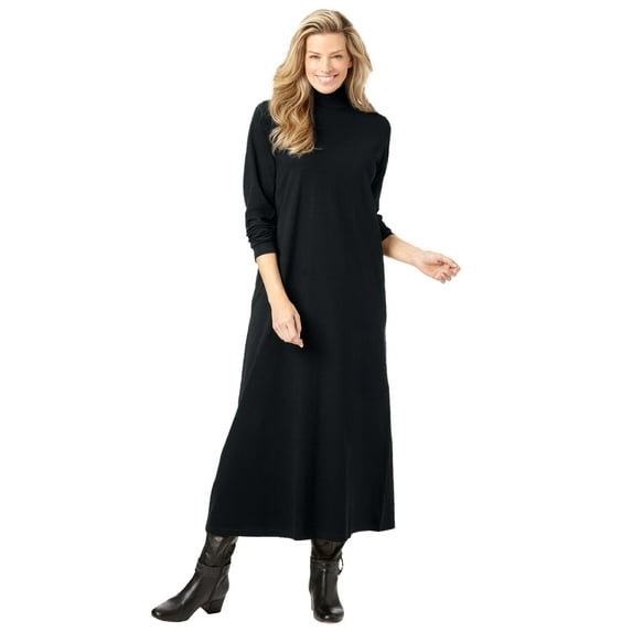 Woman Within Plus Size Mockneck Dress