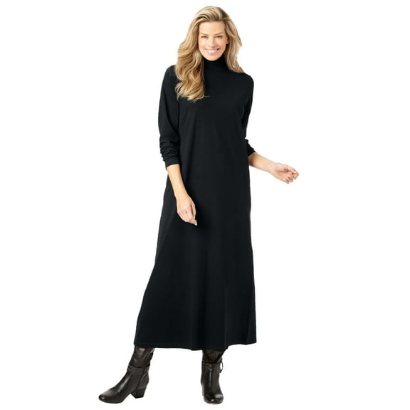 Woman Within Plus Size Mockneck Dress