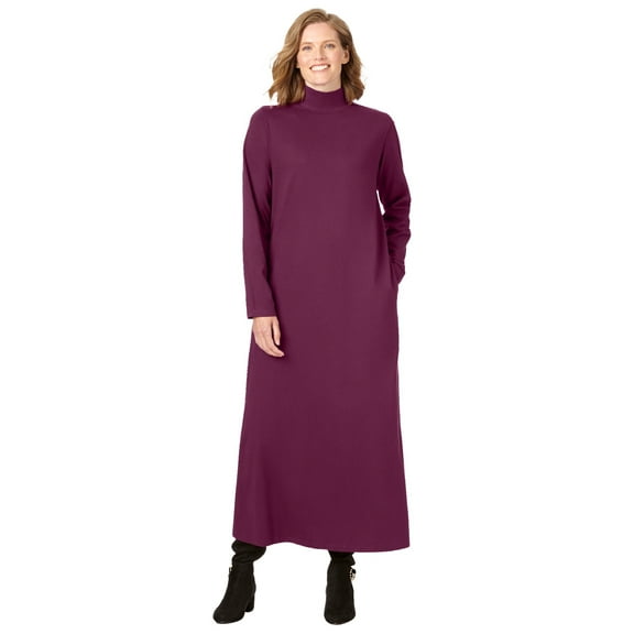 Woman Within Plus Size Mockneck Dress